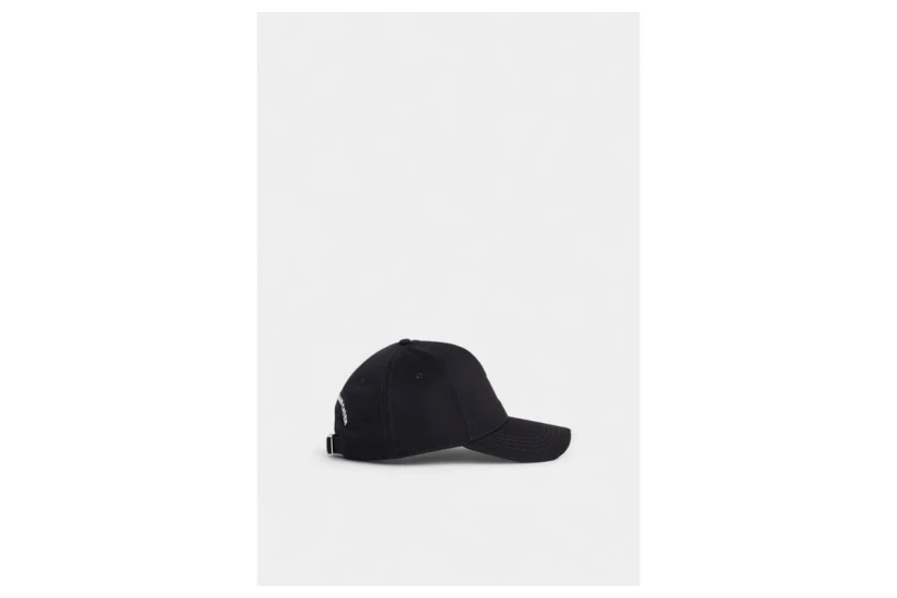 Dsquared2 D2 Upside Down Unisex Baseball Καπέλο Strapback Μαύρο, Λευκό