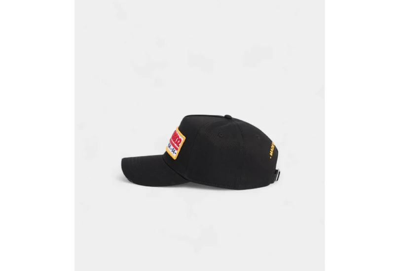 Dsquared2 Logo Patch Unisex Baseball Καπέλο Strapback Μαύρο