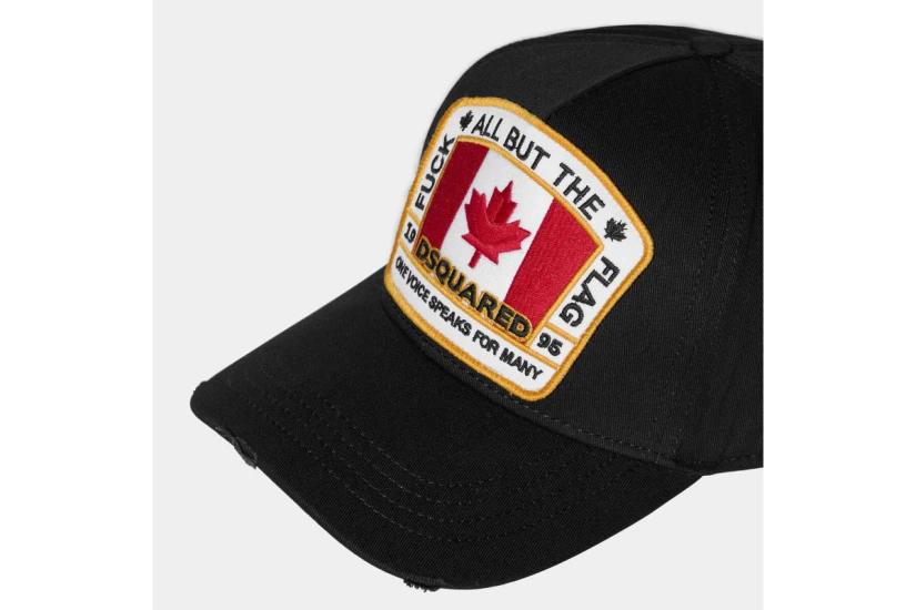 Dsquared2 Καπέλο Strapback Μαύρο, Κόκκινο, Κίτρινο, Λευκό
