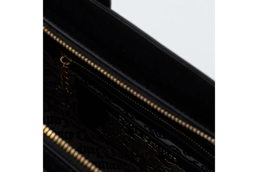 Juicy Couture Lily Medium Γυναικεία Τσάντα Tote Μαύρη, Χρυσή