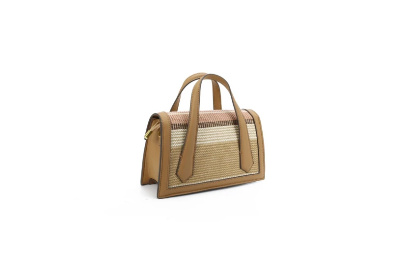 Juicy Couture Lily Straw Small Γυναικεία Τσάντα Ώμου - Χειρός Κάμελ, Μπεζ