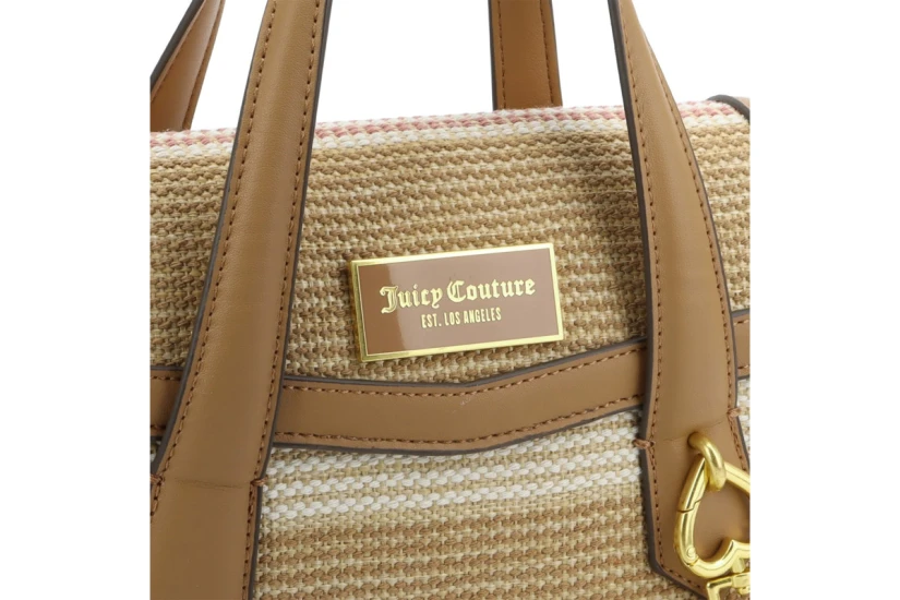 Juicy Couture Lily Straw Small Γυναικεία Τσάντα Ώμου - Χειρός Κάμελ, Μπεζ