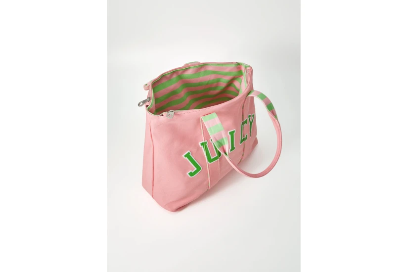 Juicy Couture Daisy Canvas L. Τσάντα Shopper Ροζ, Πράσινο