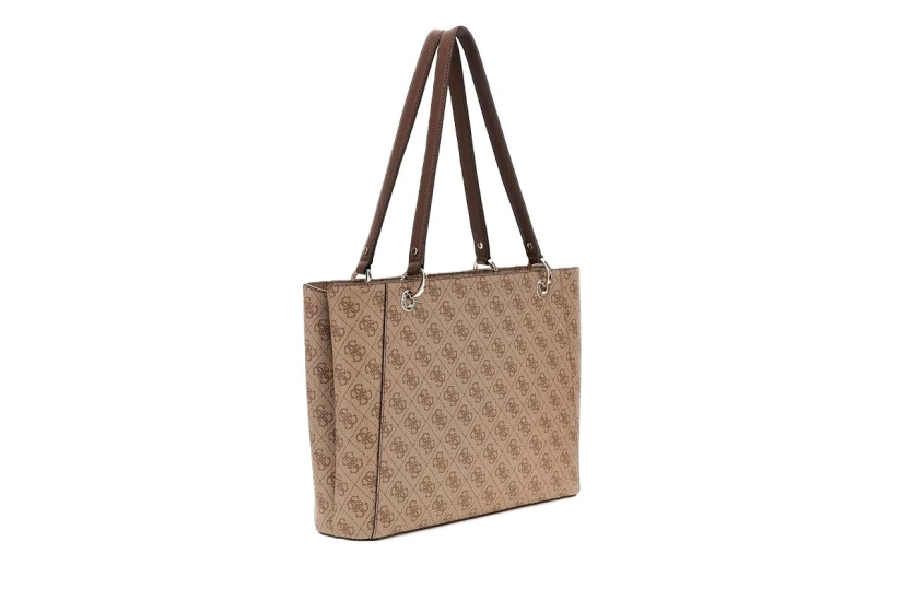 Guess Noelle II 4G Logo Γυναικεία Τσάντα Tote Καφέ