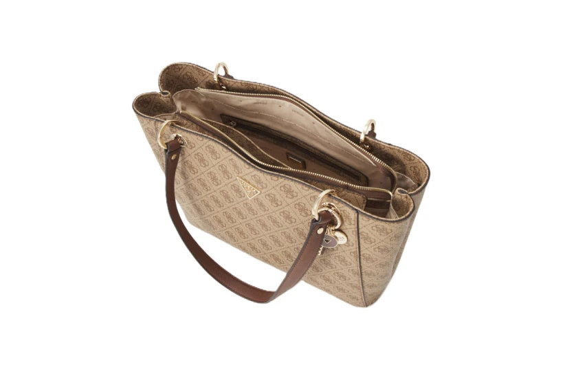 Guess Noelle II 4G Logo Γυναικεία Τσάντα Tote Καφέ