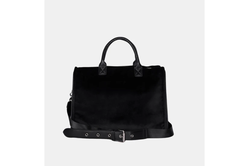 Juicy Couture Iris Velour Diamante Medium Γυναικεία Τσάντα Tote Μαύρη