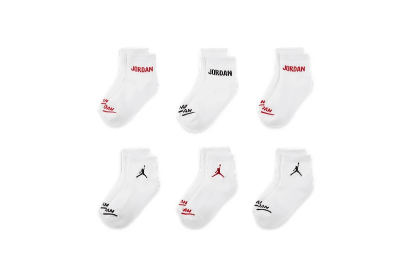 Jordan Cushioned Κοντές Kάλτσες Λευκές 6 Ζευγάρια