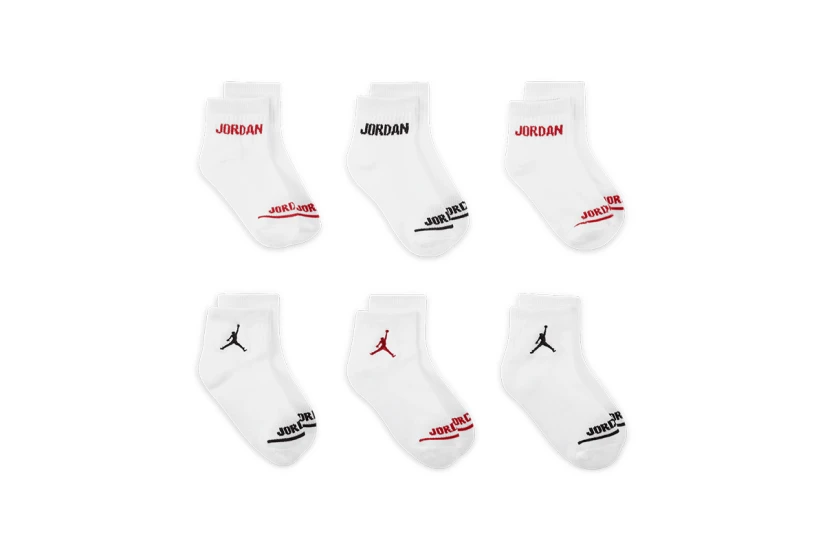 Jordan Cushioned Κοντές Kάλτσες Λευκές 6 Ζευγάρια