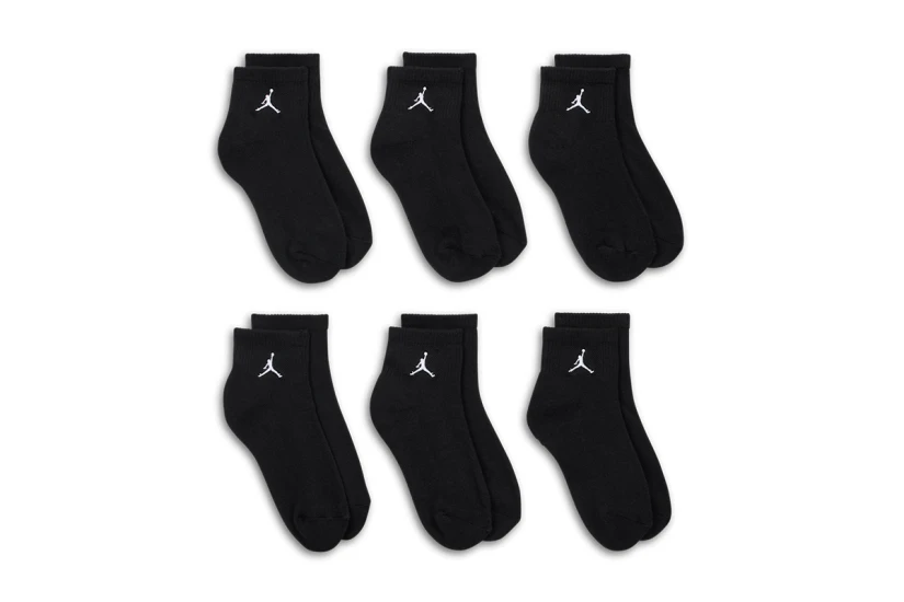 Jordan Cushioned Κοντές Κάλτσες Μαύρες 6 Ζευγάρια