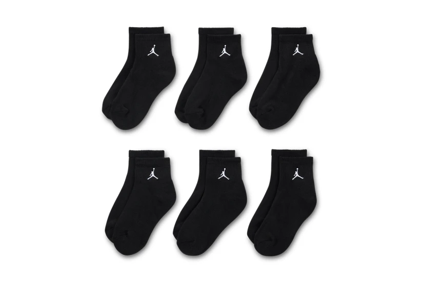 Jordan Cushioned Κοντές Κάλτσες Μαύρες 6 Ζευγάρια