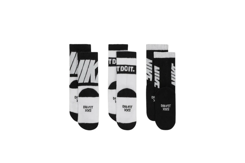 Nike Sportswear Παιδικές Ψηλές Κάλτσες Μαύρες, Λευκές 3 Ζευγάρια 