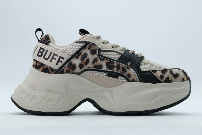 Buffalo Para Sneakers Μπεζ, Μαύρα, Καφέ