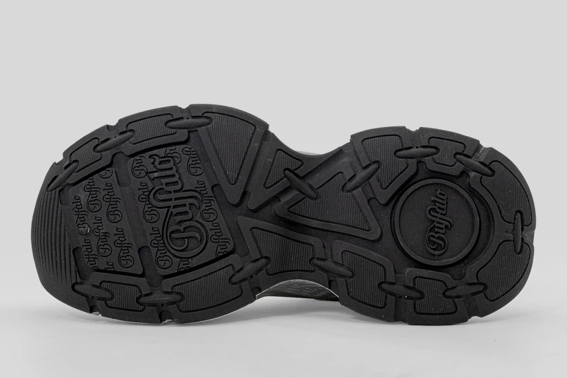 Buffalo Ridr Vegan In Nappa Leather Look Sneakers Λευκά, Ασημί