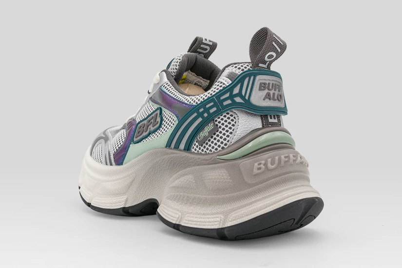 Buffalo Ridr One Γυναικεία Sneakers Ασημί, Μπλε, Πράσινα