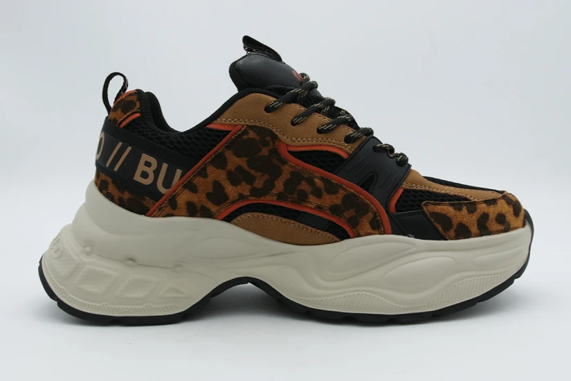 Buffalo Yuno One Γυναικεία Sneakers Μπεζ, Καφέ, Μαύρα