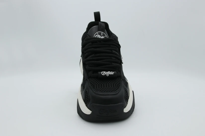 Buffalo Fion One Γυναικεία Sneakers Μαύρα, Λευκά