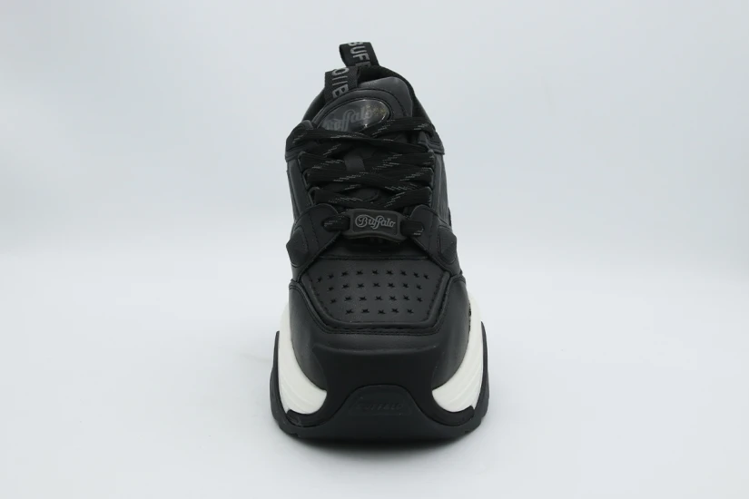 Buffalo Drive-Vegan Nappa Γυναικεία Sneakers Μαύρα, Λευκά