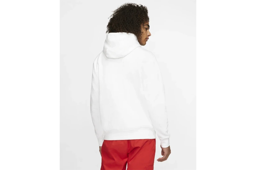 Nike Sportswear Club Fleece Ανδρικό Φούτερ Με Κουκούλα Λευκό