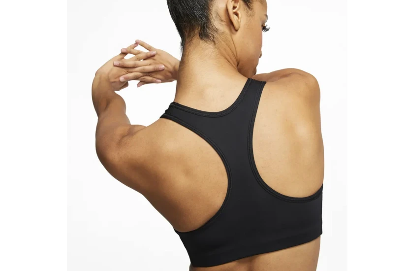 Nike Swoosh Dri-FIT Γυναικείο Μπουστάκι Μαύρο