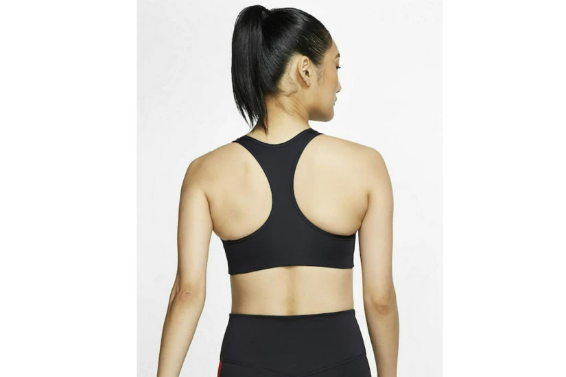 Nike Swoosh Dri-FIT Γυναικείο Μπουστάκι Μαύρο