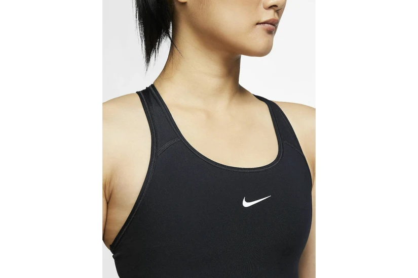 Nike Swoosh Dri-FIT Γυναικείο Μπουστάκι Μαύρο