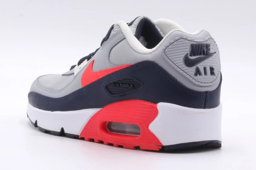 Nike Air Max 90 LTR Παιδικά Sneakers Γκρι, Κόκκινα, Λευκά