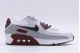 Nike Air Max 90 Παιδικά Sneakers Λευκά, Γκρι, Μαύρα, Μπορντό