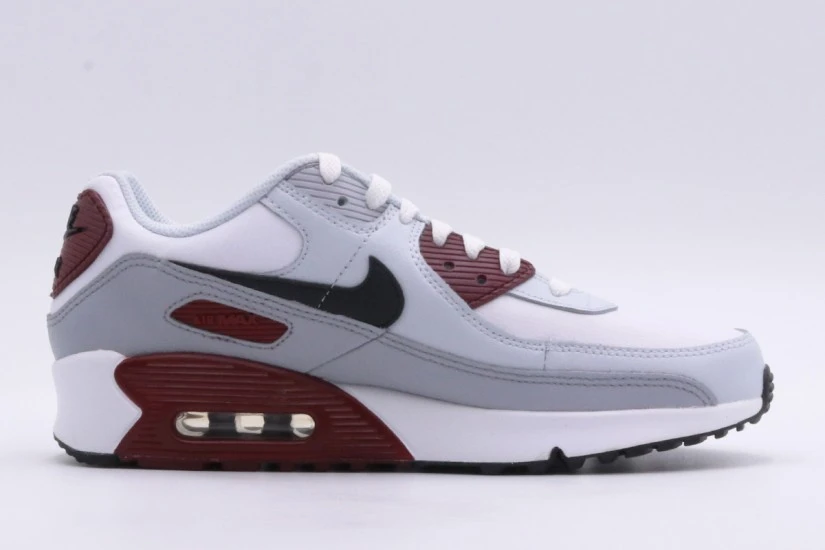 Nike Air Max 90 Παιδικά Sneakers Λευκά, Γκρι, Μαύρα, Μπορντό