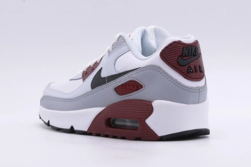 Nike Air Max 90 Παιδικά Sneakers Λευκά, Γκρι, Μαύρα, Μπορντό
