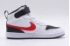 Nike Court Borough Mid 2 Παιδικά Sneakers Λευκά, Μαύρα, Κόκκινα