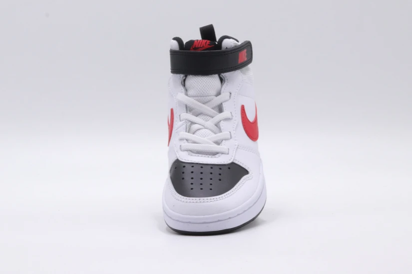 Nike Court Borough Mid 2 Παιδικά Sneakers Λευκά, Μαύρα, Κόκκινα