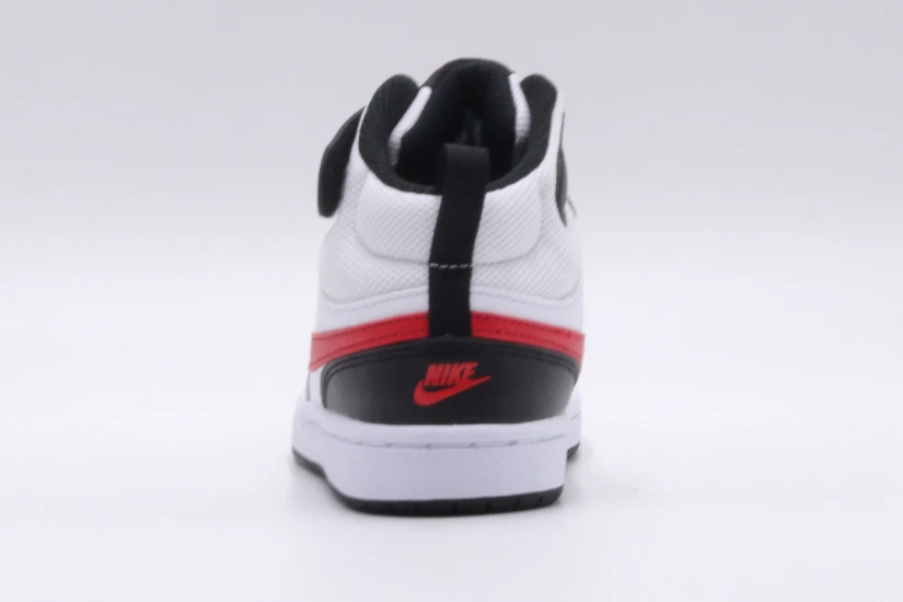 Nike Court Borough Mid 2 Παιδικά Sneakers Λευκά, Μαύρα, Κόκκινα