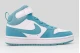 Nike Court Borough Mid 2 Παιδικά Sneakers Λευκά, Πετρόλ