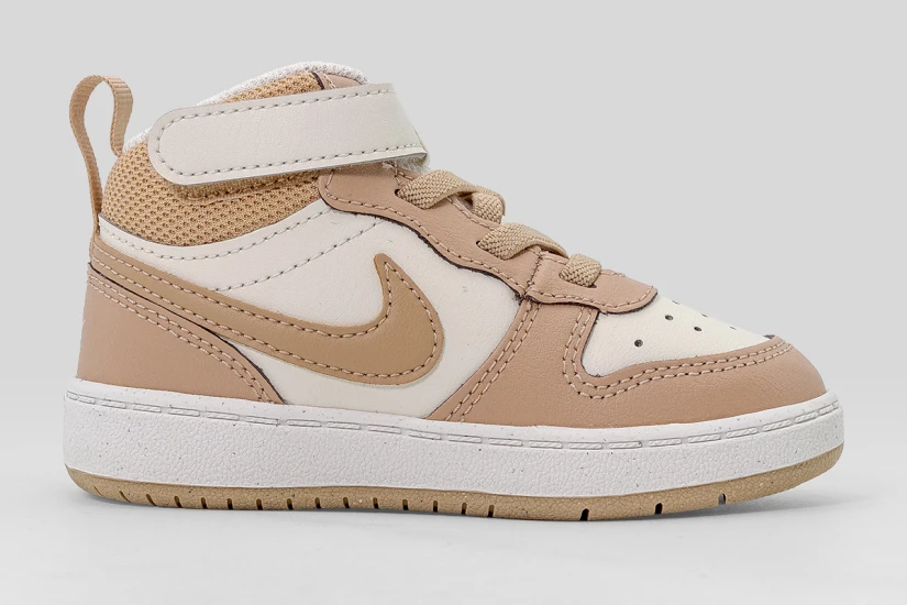 Nike Court Borough Mid 2 Βρεφικά Sneakers Εκρού, Μπεζ