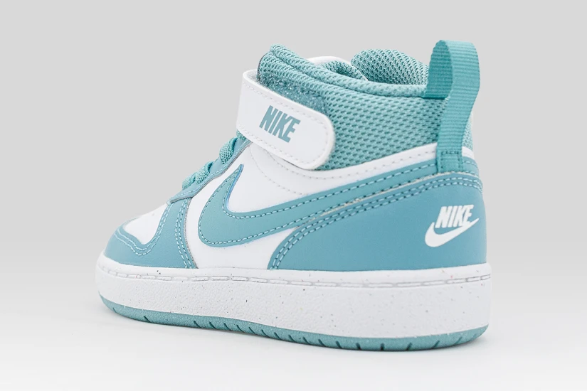 Nike Court Borough Mid 2 Βρεφικά Sneakers Λευκά, Βεραμάν
