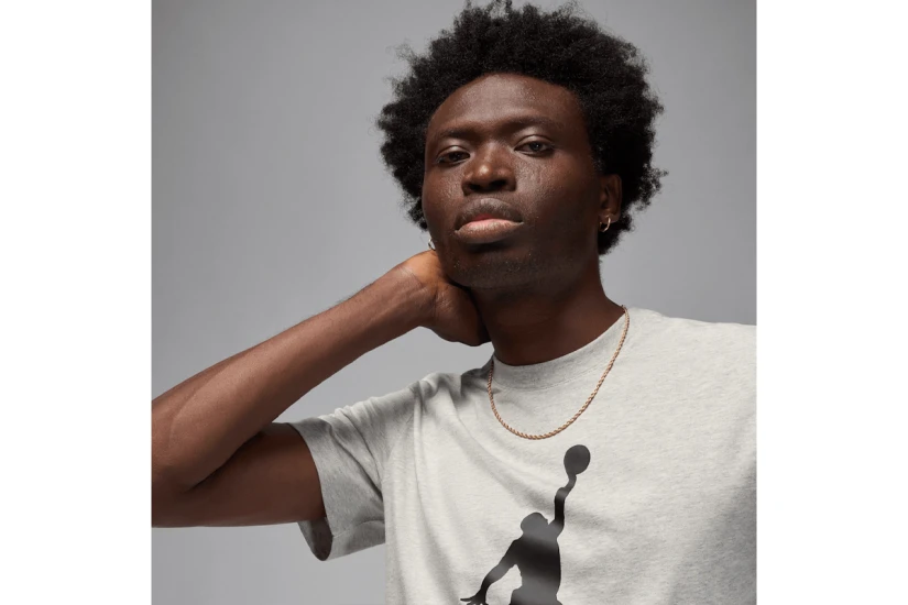 Jordan Jumpman Ανδρικό Κοντομάνικο T-Shirt Γκρι Ανοιχτό