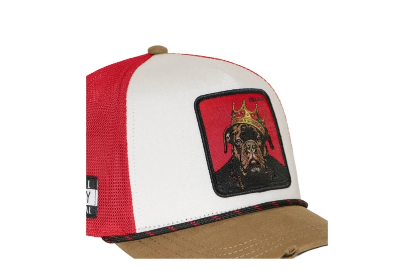 Capslab Trucker Καπέλο Snapback Κόκκινο, Λευκό, Καφέ