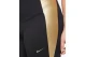 Nike One Mid-Rise Γυναικείο Μακρύ Κολάν Μαύρο, Χρυσό