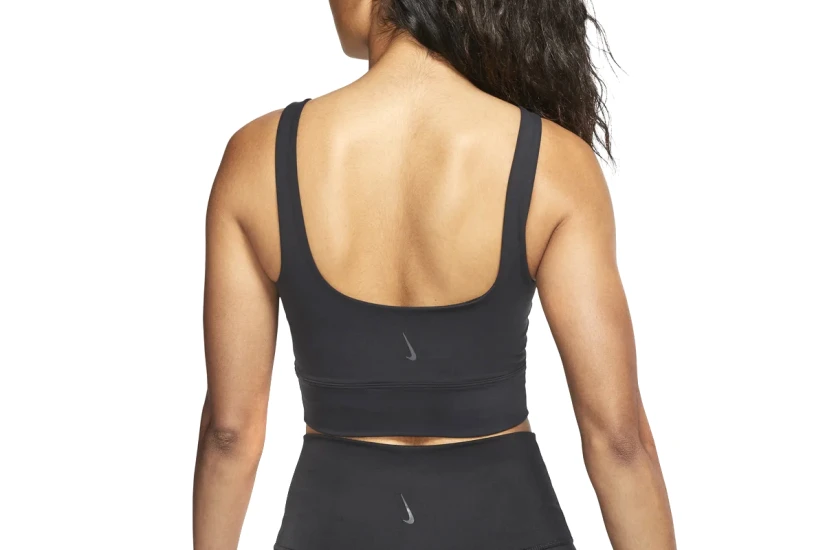 Nike Yoga Luxe Infinalon Γυναικείο Αμάνικο Crop Top Μαύρο
