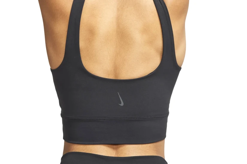 Nike Yoga Luxe Infinalon Γυναικείο Αμάνικο Crop Top Μαύρο