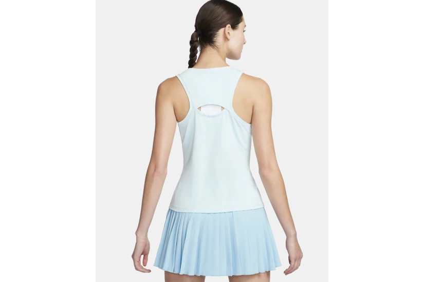 Nike Court Victory Tennis Dri-FIT Γυναικεία Αμάνικη Μπλούζα Σιέλ
