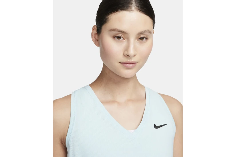 Nike Court Victory Tennis Dri-FIT Γυναικεία Αμάνικη Μπλούζα Σιέλ