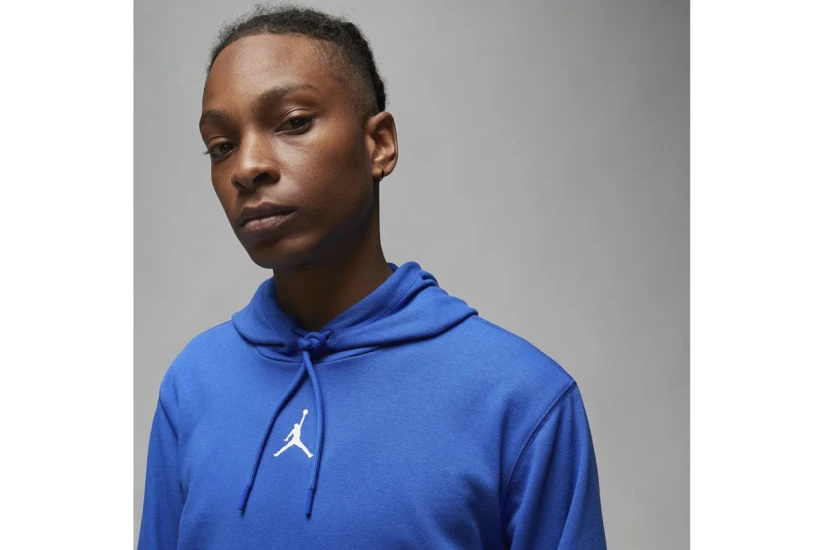 Jordan Dri-FIT Ανδρικό Φούτερ με Κουκούλα Μπλε