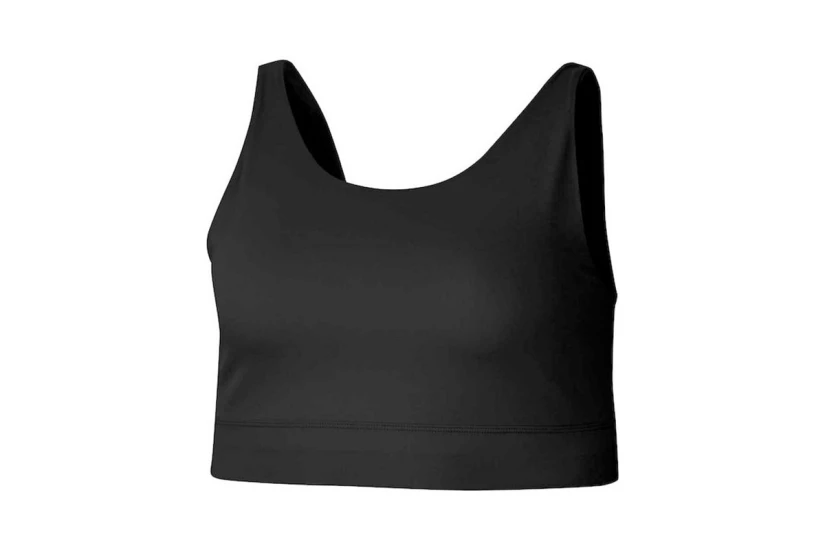 Nike Yoga Luxe Infinalon Dri-FIT Γυναικείο Αμάνικο Crop Top Μαύρο