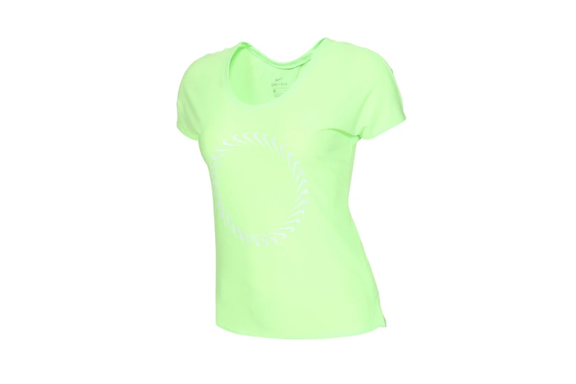 Nike Running Dri-FIT Γυναικείο Κοντομάνικο T-Shirt Λαχανί