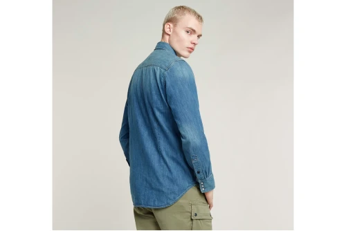 G-Star Slim Denim Shirt Πουκάμισο Μακρυμάνικο Ανδρικό (D23616-D252-D691 FADED CRICKET)