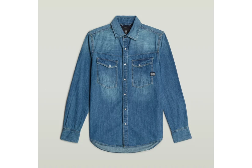 G-Star Slim Denim Ανδρικό Μακρυμάνικο Τζιν Πουκάμισο