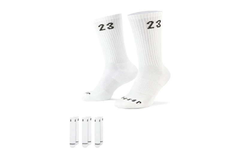 Jordan Essentials Ψηλές Κάλτσες Λευκές 3 Ζευγάρια