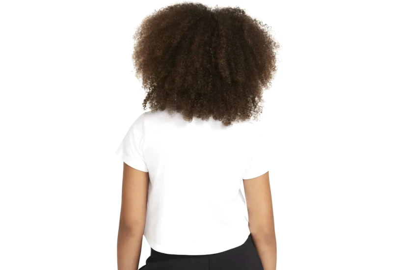 Nike Futura Παιδική Κοντομάνικη Crop Top Μπλούζα Λευκή