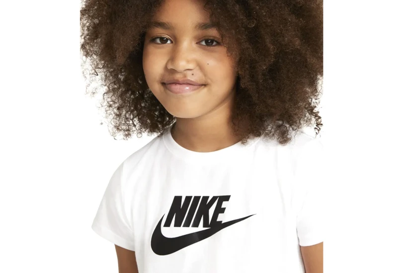 Nike Futura Παιδική Κοντομάνικη Crop Top Μπλούζα Λευκή